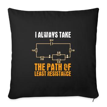 Électricien et ingénieur électricien - Housse de coussin décorative 45 x 45 cm - noir - Devant