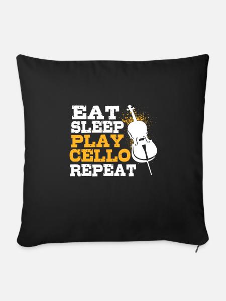 Cello - Sofakissenbezug 45 x 45 cm - Schwarz