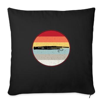 bassoon - Sofa pillowcase 17,3'' x 17,3'' (45 x 45 cm) - black - Front