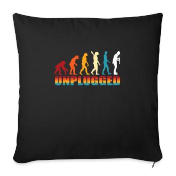 Oboe Evolution - Sofa pillowcase 17,3'' x 17,3'' (45 x 45 cm) - black - Front