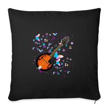 mandolin - Sofa pillowcase 17,3'' x 17,3'' (45 x 45 cm) - black - Front