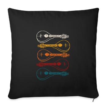 Mandolins - Sofa pillowcase 17,3'' x 17,3'' (45 x 45 cm) - black - Front
