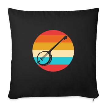 banjo - Sofa pillowcase 17,3'' x 17,3'' (45 x 45 cm) - black - Front