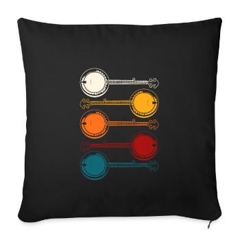Banjo - Housse de coussin décorative 45 x 45 cm - noir - Devant