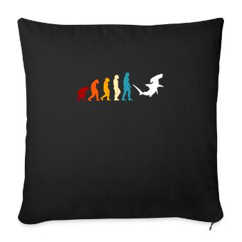Hammerhai Evolution - Housse de coussin décorative 45 x 45 cm - noir - Devant