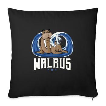 Morses - Housse de coussin décorative 45 x 45 cm - noir - Devant