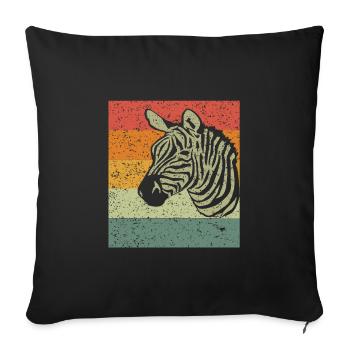 Zebra - Housse de coussin décorative 45 x 45 cm - noir - Devant