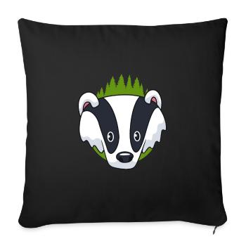 Roof - Sofa pillowcase 17,3'' x 17,3'' (45 x 45 cm) - black - Front