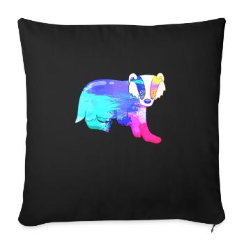 Badger Colorful - Sofa pillowcase 17,3'' x 17,3'' (45 x 45 cm) - black - Front