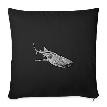 Whale shark - Sofa pillowcase 17,3'' x 17,3'' (45 x 45 cm) - black - Front