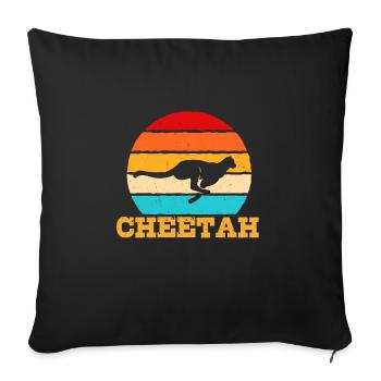 Cheetah - Sofa pillowcase 17,3'' x 17,3'' (45 x 45 cm) - black - Front