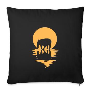 Tapir - Housse de coussin décorative 45 x 45 cm - noir - Devant