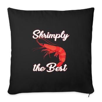 Shrimp - Sofa pillowcase 17,3'' x 17,3'' (45 x 45 cm) - black - Front
