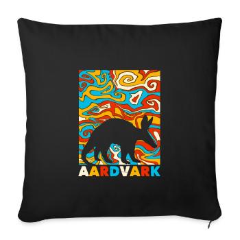 Ground pig - Sofa pillowcase 17,3'' x 17,3'' (45 x 45 cm) - black - Front