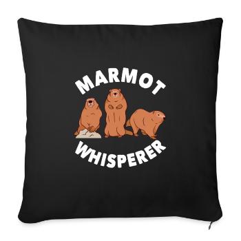 Murmures murmures - Housse de coussin décorative 45 x 45 cm - noir - Devant