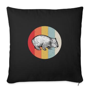 Wombat - Housse de coussin décorative 45 x 45 cm - noir - Devant