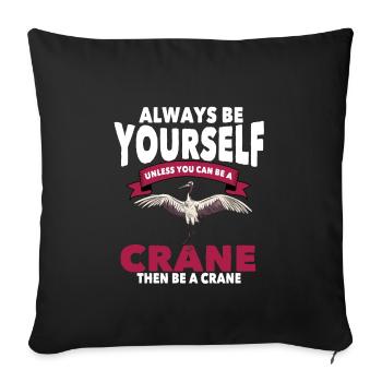 Grue - Housse de coussin décorative 45 x 45 cm - noir - Devant