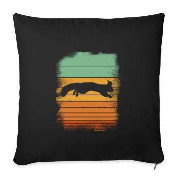 squirrel - Sofa pillowcase 17,3'' x 17,3'' (45 x 45 cm) - black - Front