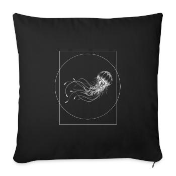 jellyfish - Sofa pillowcase 17,3'' x 17,3'' (45 x 45 cm) - black - Front
