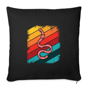 Ver de terre - Housse de coussin décorative 45 x 45 cm - noir - Devant