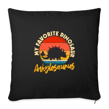 Favorite Dino Ankylosaurus - Sofa pillowcase 17,3'' x 17,3'' (45 x 45 cm) - black - Front