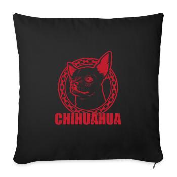 Chihuahua - Housse de coussin décorative 45 x 45 cm - noir - Devant