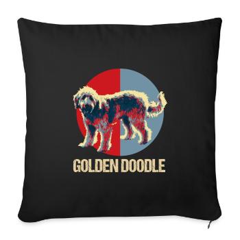 Golden Doodle - Sofa pillowcase 17,3'' x 17,3'' (45 x 45 cm) - black - Front