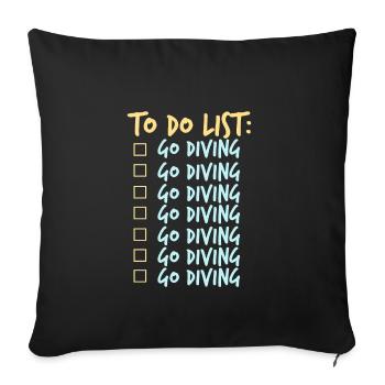 Plongée - Housse de coussin décorative 45 x 45 cm - noir - Devant
