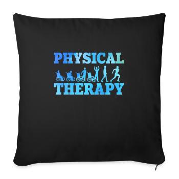 Physiothérapie - Housse de coussin décorative 45 x 45 cm - noir - Devant