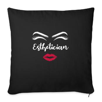 Esthéticiens - Housse de coussin décorative 45 x 45 cm - noir - Devant