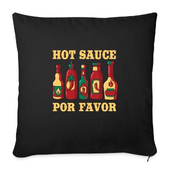 Sharp sauce - Sofa pillowcase 17,3'' x 17,3'' (45 x 45 cm) - black - Front