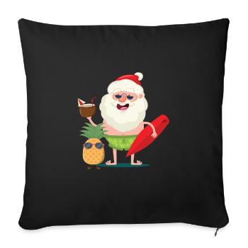 Hawaii Weihnachten T-Shirt - Sofakissenbezug 45 x 45 cm - Schwarz - Vorne
