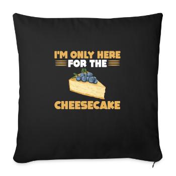 Gâteau au fromage Cadeau - Housse de coussin décorative 45 x 45 cm - noir - Devant