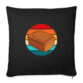 Bananen Brot - Sofakissenbezug 45 x 45 cm - Schwarz - Vorne