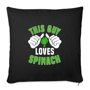 Spinach lovers - Sofa pillowcase 17,3'' x 17,3'' (45 x 45 cm) - black - Front