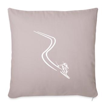 Ski - Housse de coussin décorative 45 x 45 cm - taupe clair - Devant