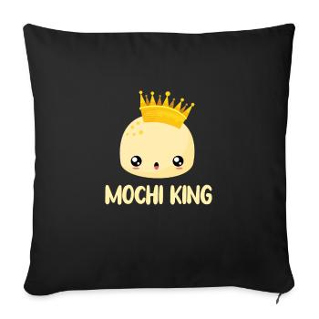 Mochi King - Sofa pillowcase 17,3'' x 17,3'' (45 x 45 cm) - black - Front