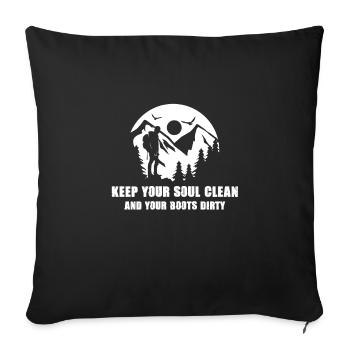 Wander - Sofa pillowcase 17,3'' x 17,3'' (45 x 45 cm) - black - Front