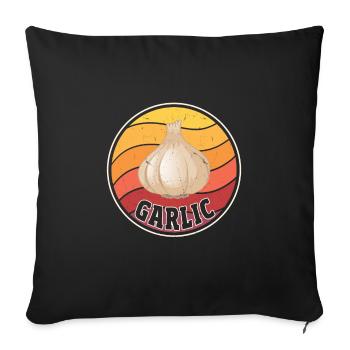 Garlic - Sofa pillowcase 17,3'' x 17,3'' (45 x 45 cm) - black - Front