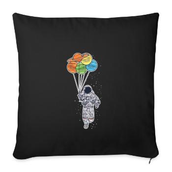 Astronaut - Sofa pillowcase 17,3'' x 17,3'' (45 x 45 cm) - black - Front