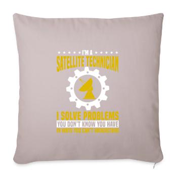 Technicien satellite - Housse de coussin décorative 45 x 45 cm - taupe clair - Devant