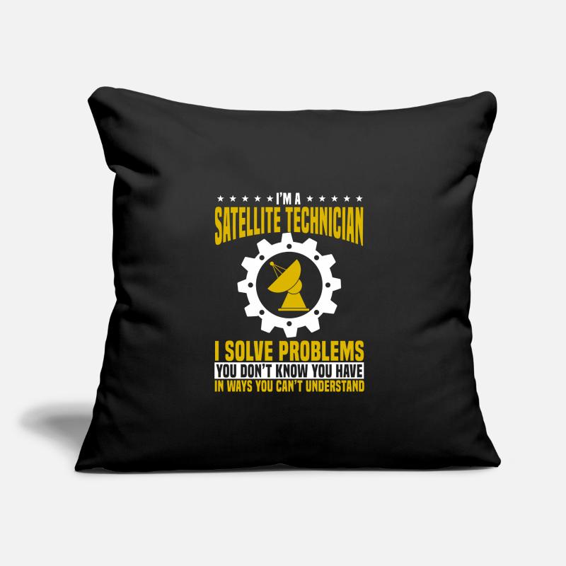 Technicien satellite Housse de coussin décorative 45 x 45 cm