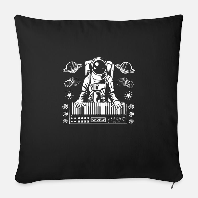 Synthesizer Astronaut - Sofakissenbezug 45 x 45 cm - Schwarz