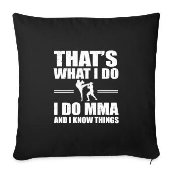 MMA - Sofakissenbezug 45 x 45 cm - Schwarz - Vorne