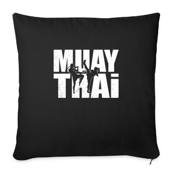 Muay Thai - Sofakissenbezug 45 x 45 cm - Schwarz - Vorne