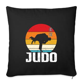 Judo Geschenkidee - Sofakissenbezug 45 x 45 cm - Schwarz - Vorne