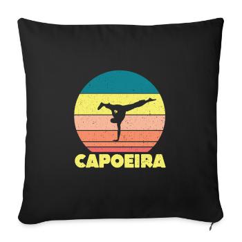 Capoeira - Sofa pillowcase 17,3'' x 17,3'' (45 x 45 cm) - black - Front