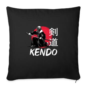 Kendo - Sofa pillowcase 17,3'' x 17,3'' (45 x 45 cm) - black - Front