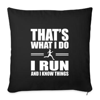 Running Runners Running - Sofa pillowcase 17,3'' x 17,3'' (45 x 45 cm) - black - Front