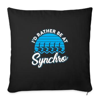 Synchronschwimmen - Sofakissenbezug 45 x 45 cm - Schwarz - Vorne